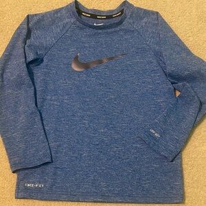Nike Boys (small) Heathered Blue Long Sleeve Swim Shirt